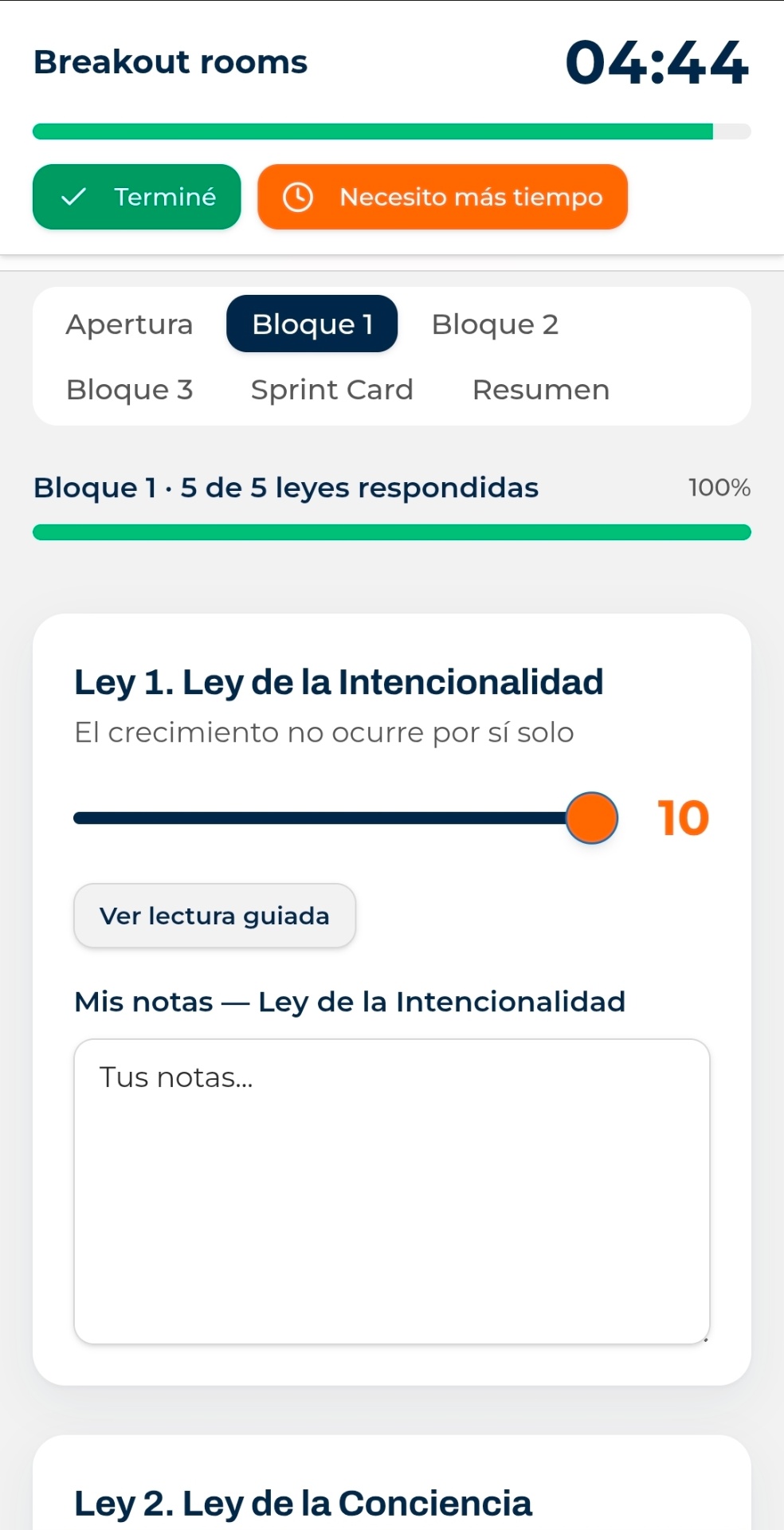Tu progreso en cada ley